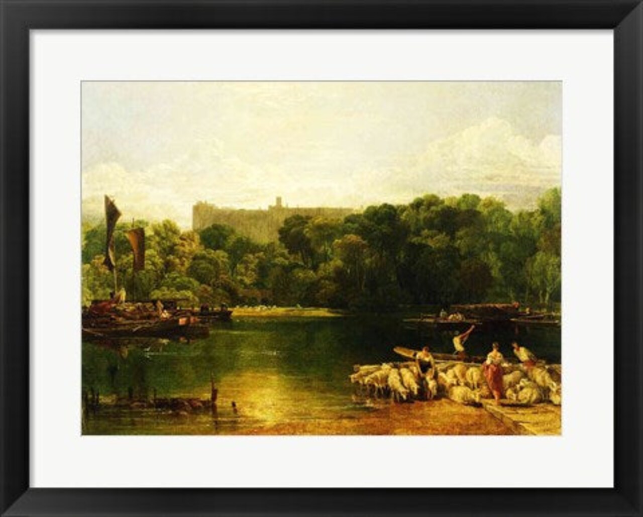 Framed Art Windsor Castle from the Thames by J.M.W. Turner Wall Decor 18x24 Artwork